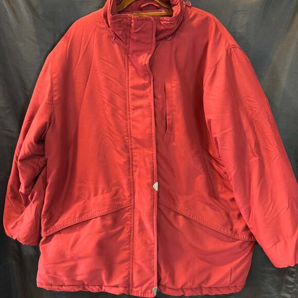 Vintage Bogner Puffer Jacket Sz 44 Large Ski Puffer Made In USA Red 80s Bright - Picture 5 of 5